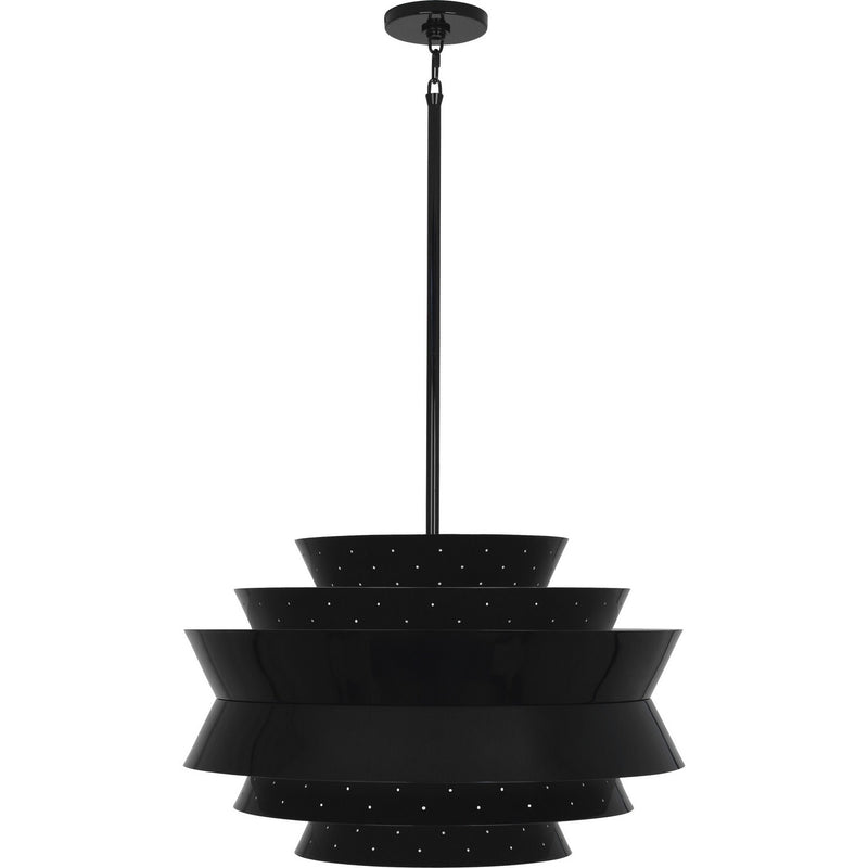 Robert Abbey PB983 Three Light Pendant, Piano Black Gloss