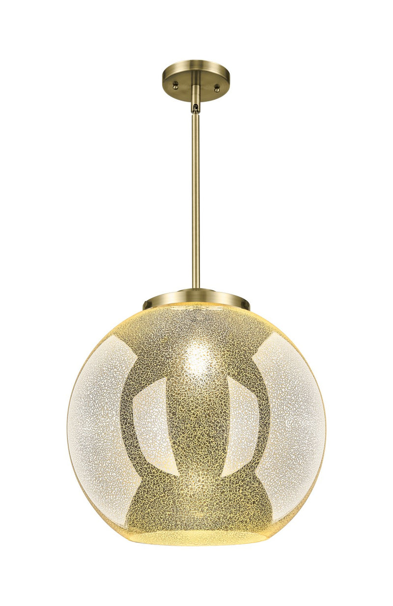 Innovations 221-1S-AB-G128-16 One Light Pendant, Antique Brass