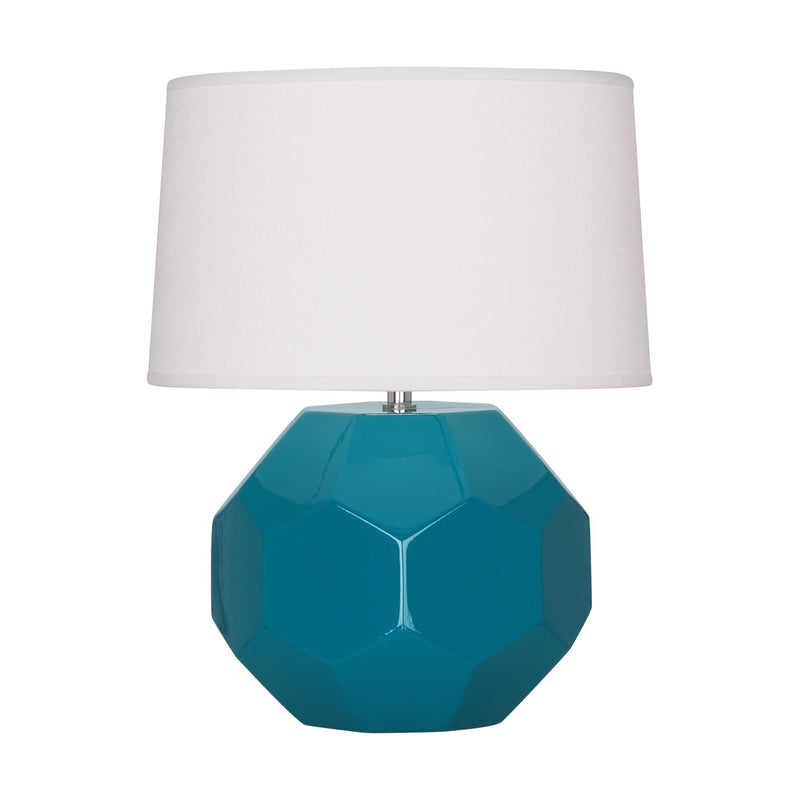 Robert Abbey PC02 One Light Accent Lamp, Peacock Glazed Ceramic