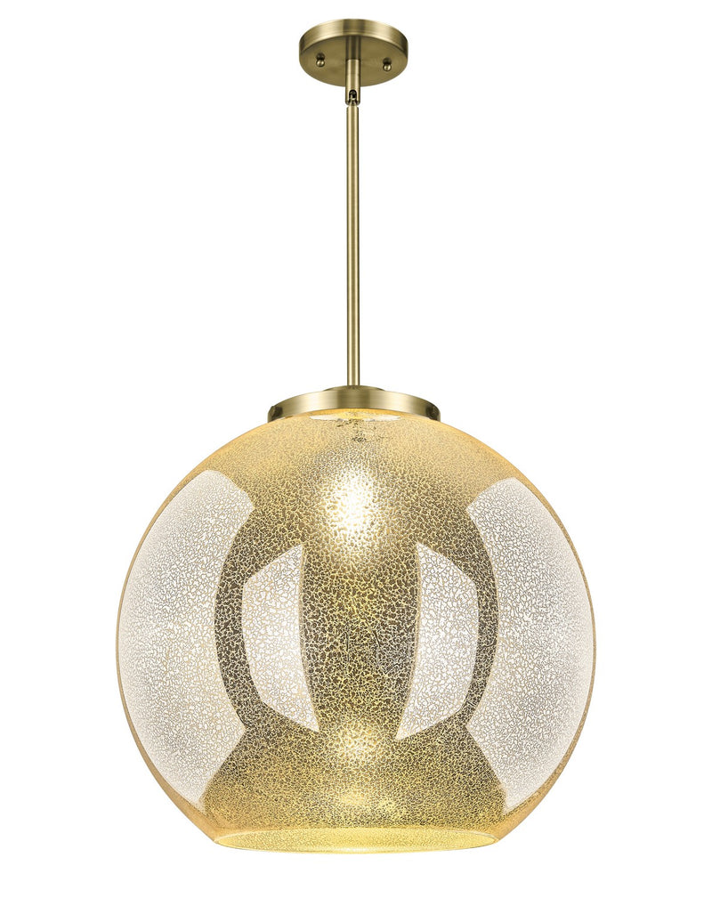 Innovations 221-1S-AB-G128-18 One Light Pendant, Antique Brass
