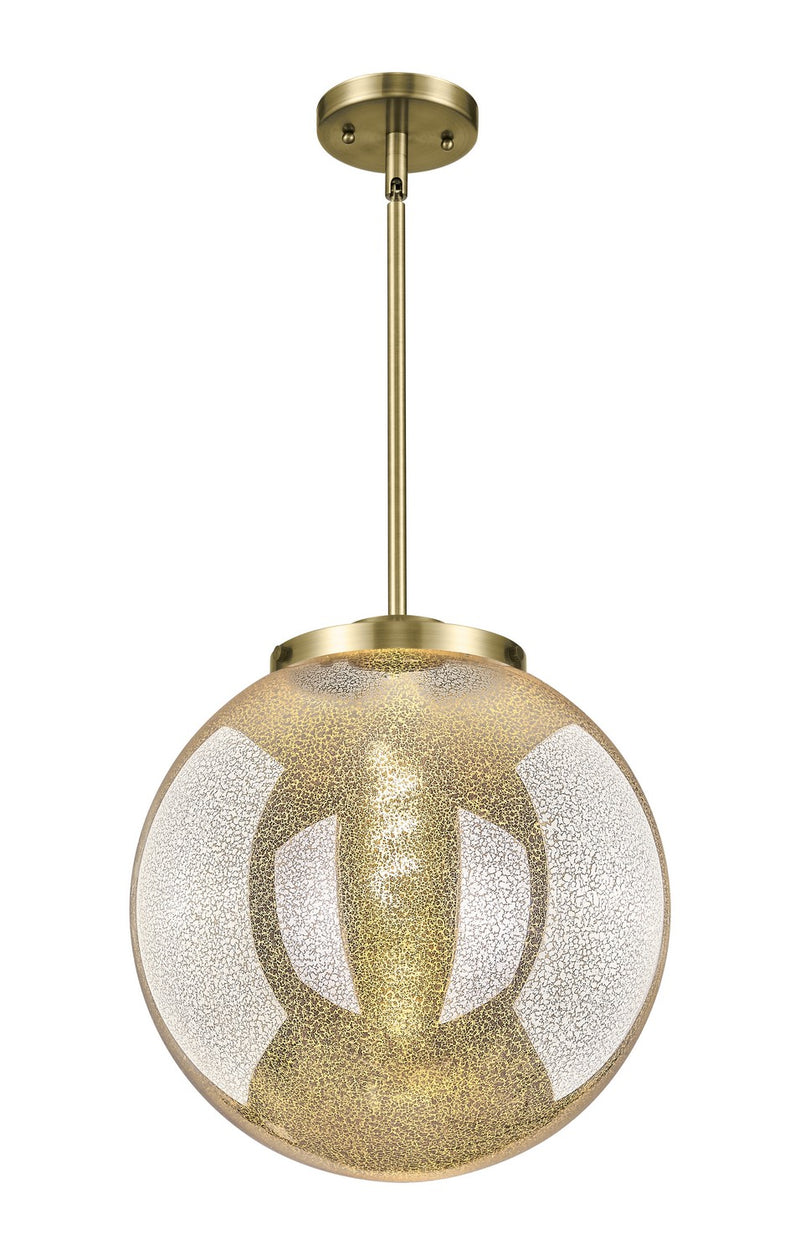 Innovations 221-1S-AB-G208-14 One Light Pendant, Antique Brass