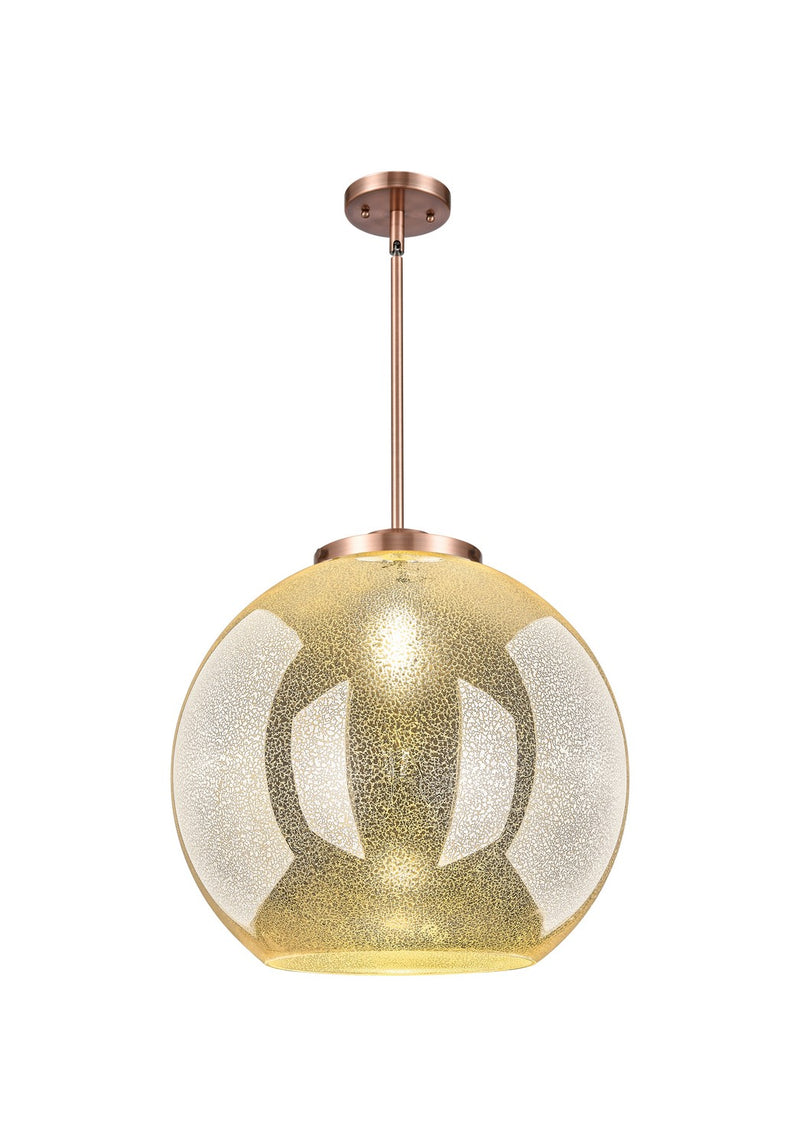 Innovations 221-1S-AC-G128-18 One Light Pendant, Antique Copper