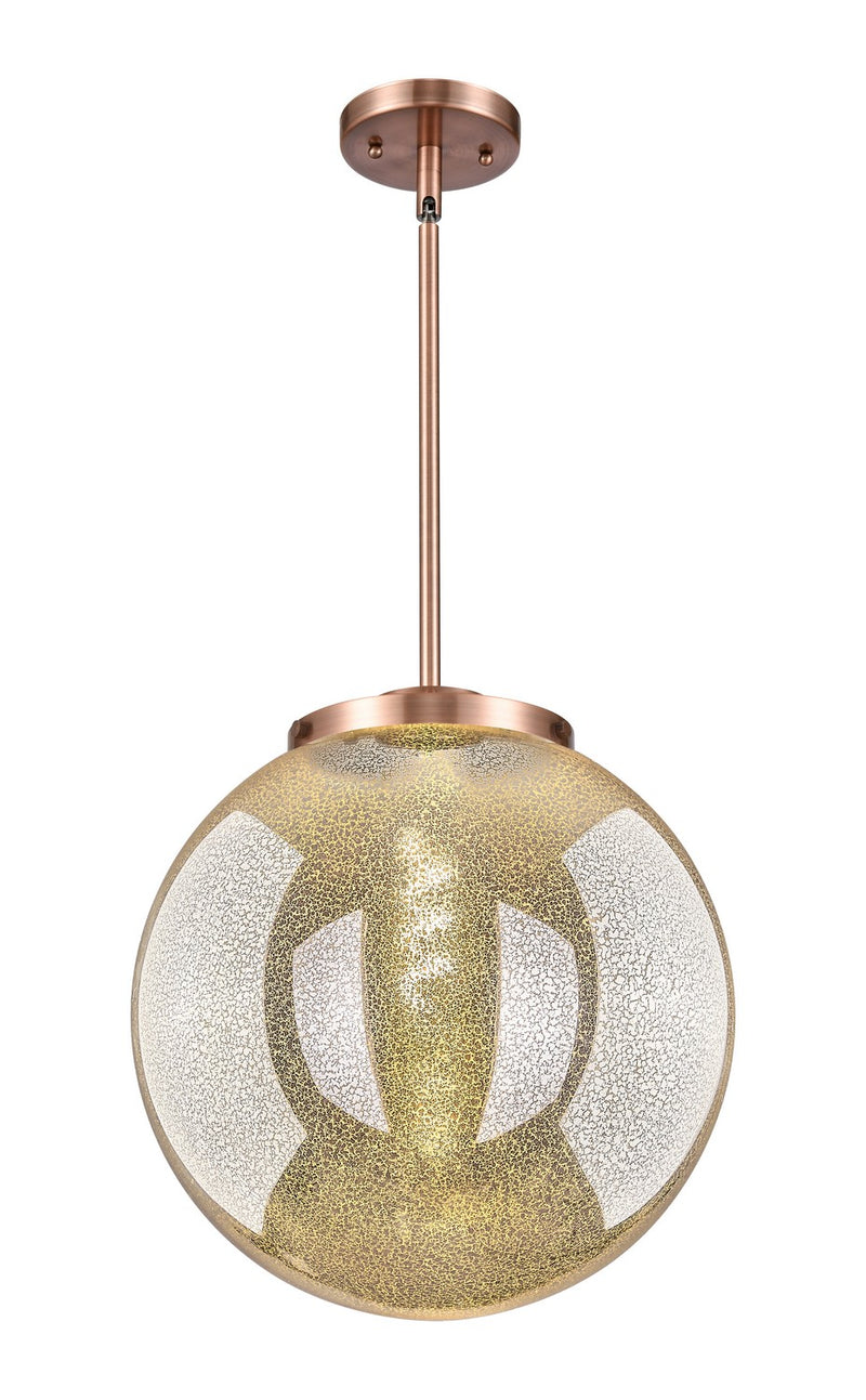 Innovations 221-1S-AC-G208-14 One Light Pendant, Antique Copper