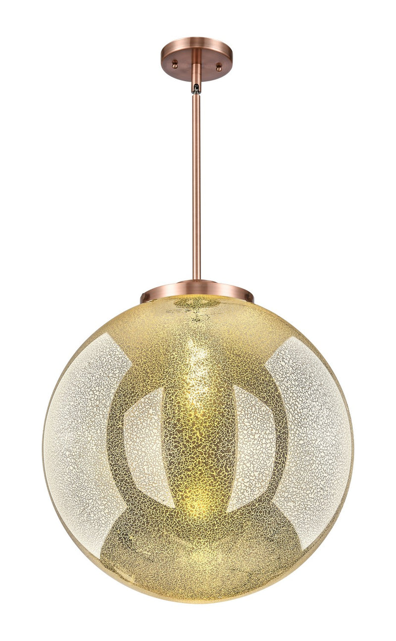 Innovations 221-1S-AC-G208-18 One Light Pendant, Antique Copper