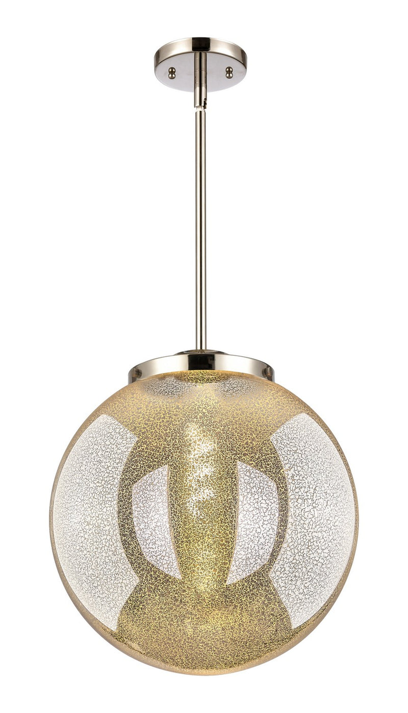 Innovations 221-1S-PN-G208-14 One Light Pendant, Polished Nickel