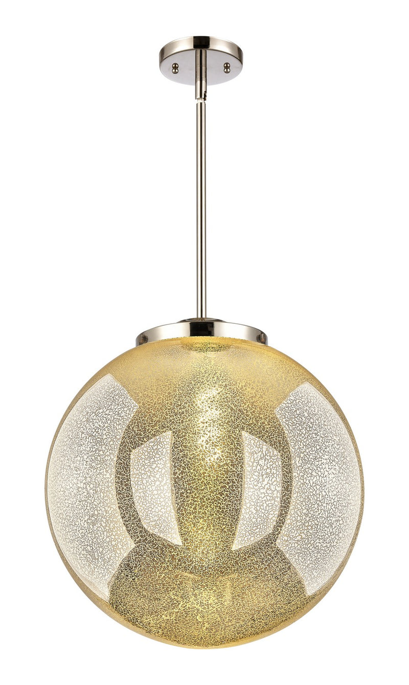 Innovations 221-1S-PN-G208-16 One Light Pendant, Polished Nickel