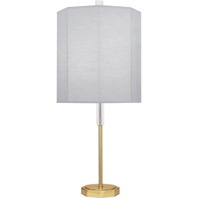 Robert Abbey PG04 One Light Table Lamp, Modern Brass w/ Clear Crystal