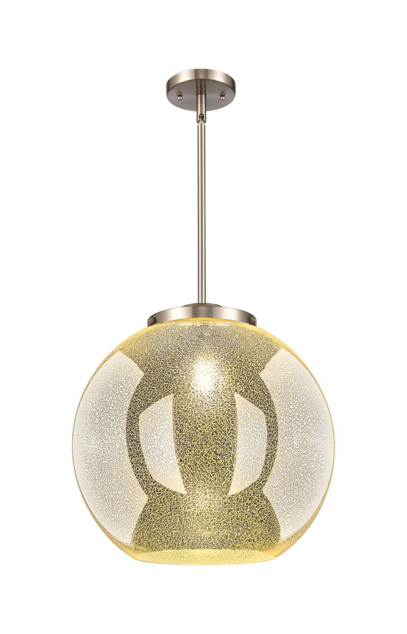 Innovations 221-1S-SN-G128-16 One Light Pendant, Brushed Satin Nickel