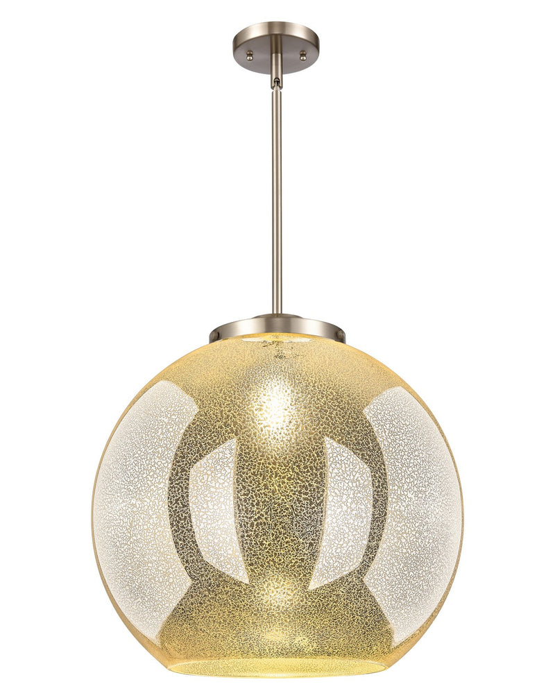 Innovations 221-1S-SN-G128-18 One Light Pendant, Brushed Satin Nickel