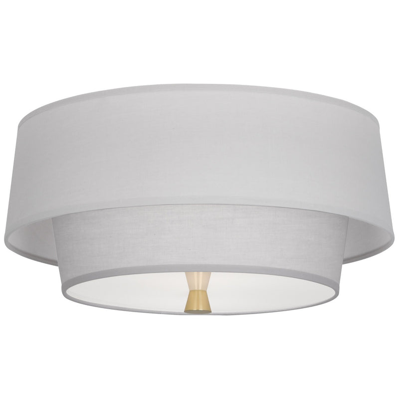 Robert Abbey PG143 Two Light Flushmount, Modern Brass