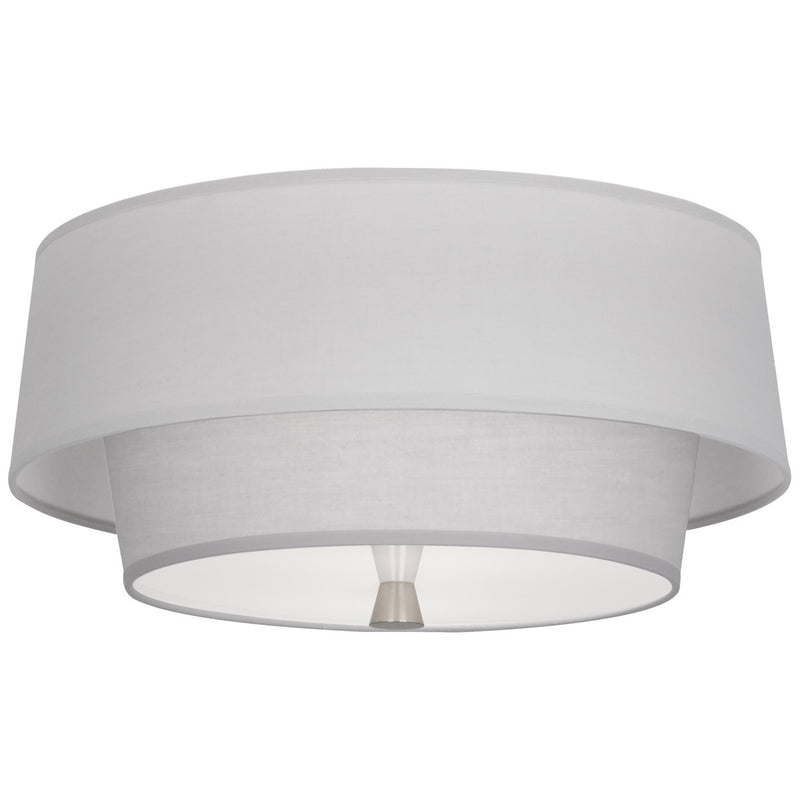 Robert Abbey PG144 Two Light Flushmount, Polished Nickel