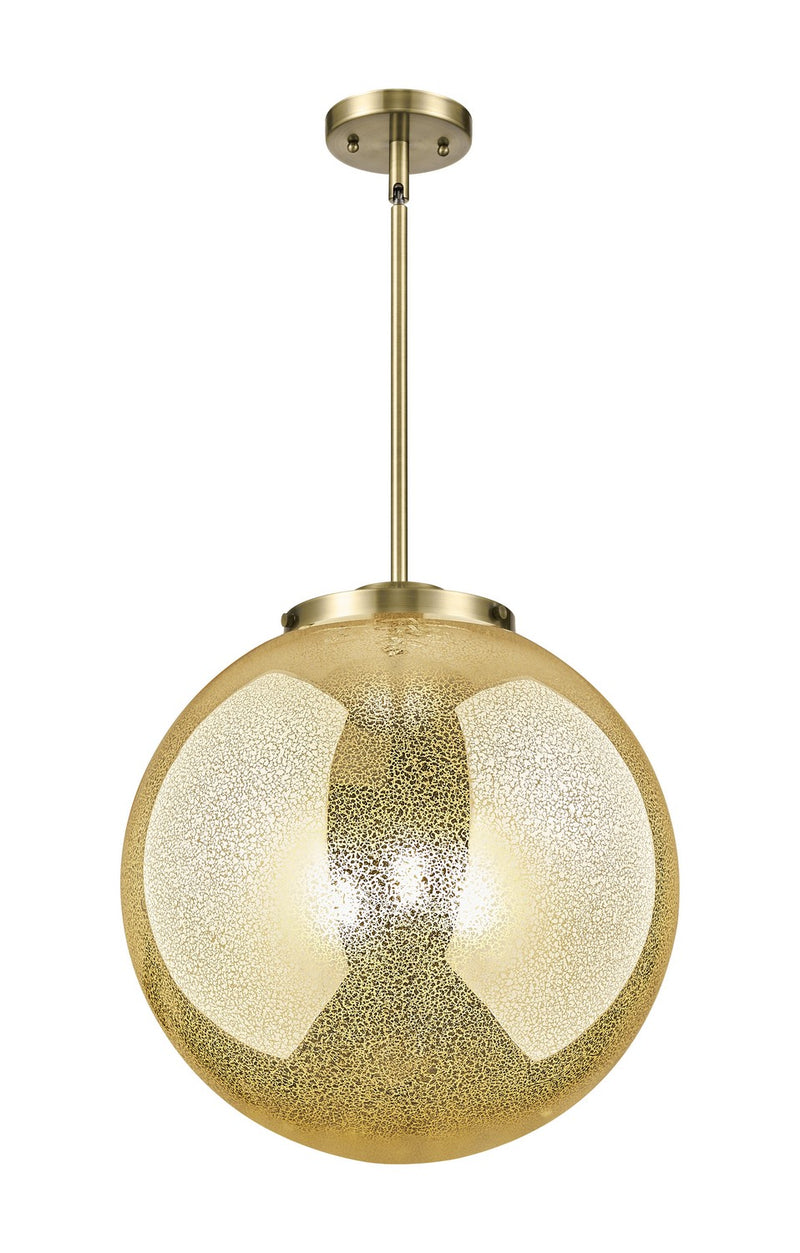 Innovations 221-3S-AB-G208-16 Three Light Pendant, Antique Brass