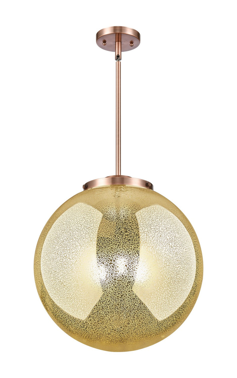 Innovations 221-3S-AC-G208-16 Three Light Pendant, Antique Copper