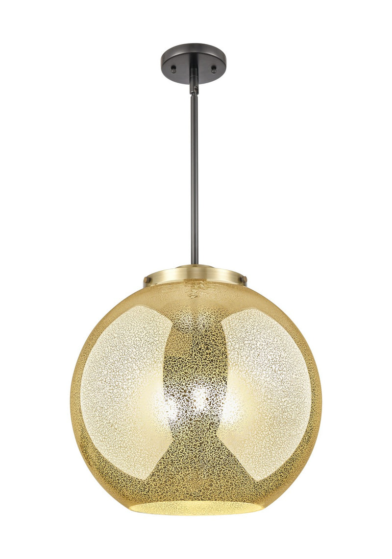 Innovations 221-3S-BAB-G128-16 Three Light Pendant, Black Antique Brass