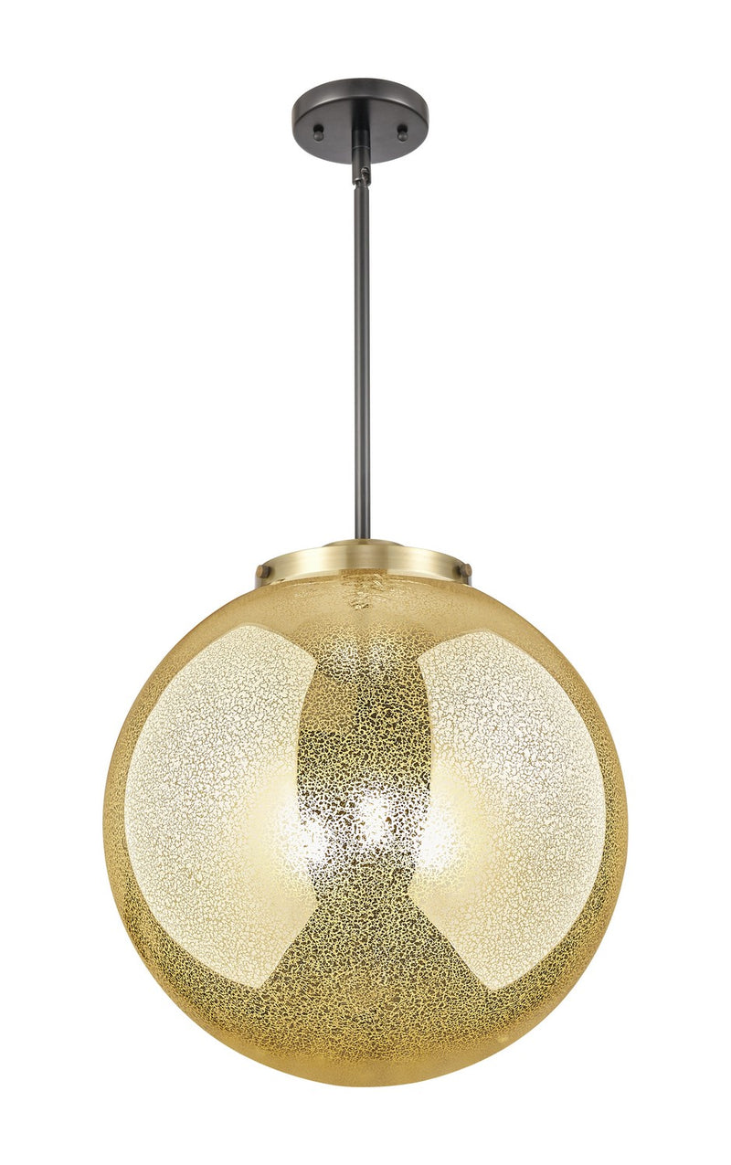 Innovations 221-3S-BAB-G208-16 Three Light Pendant, Black Antique Brass