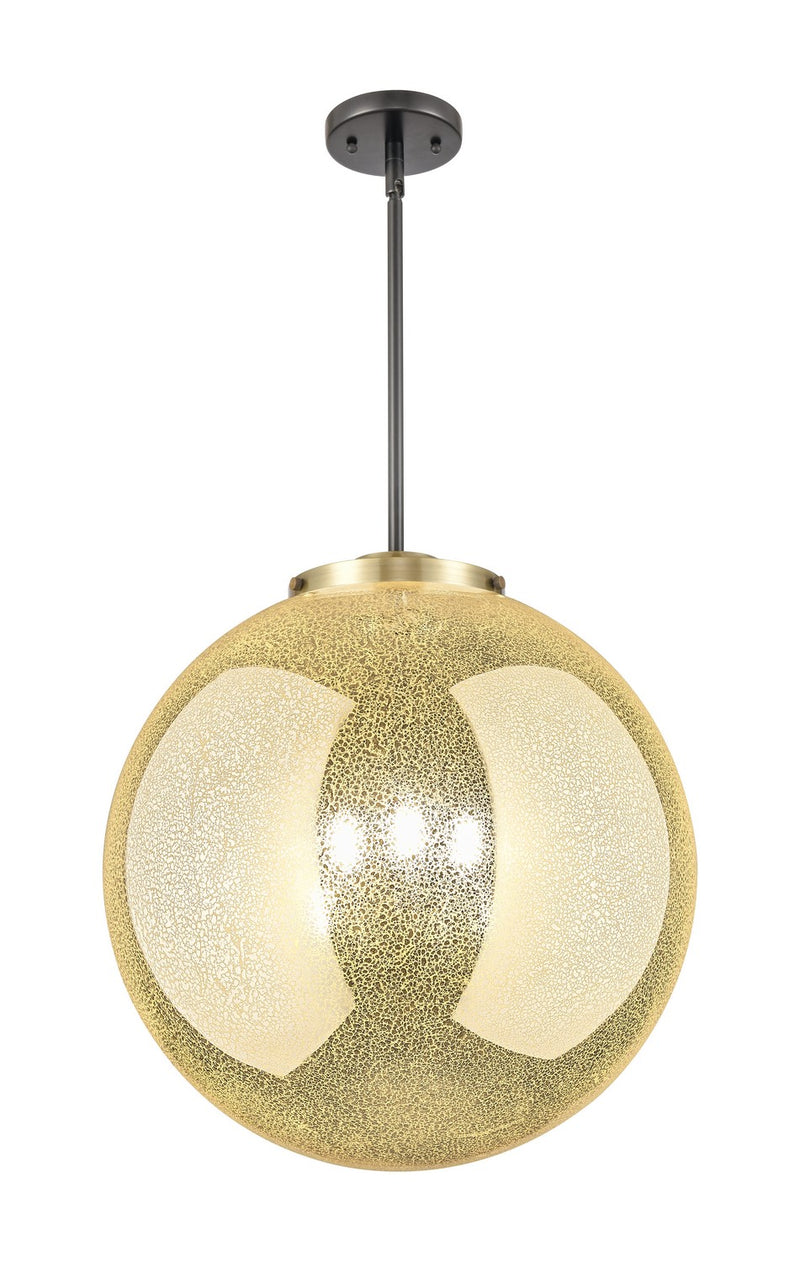 Innovations 221-3S-BAB-G208-18 Three Light Pendant, Black Antique Brass