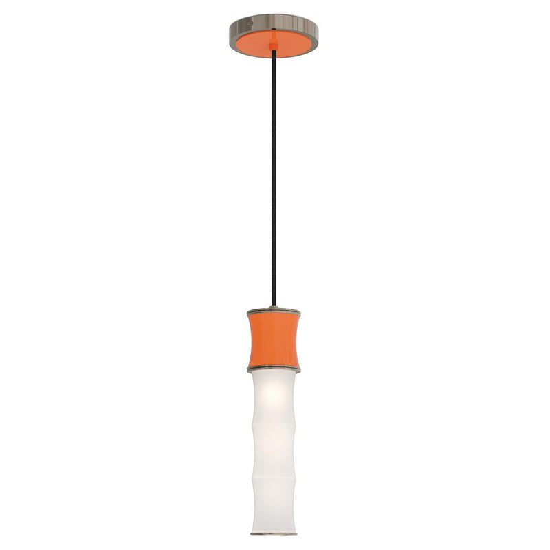 Robert Abbey PM86 One Light Pendant, Pumpkin w/Polished Nickel