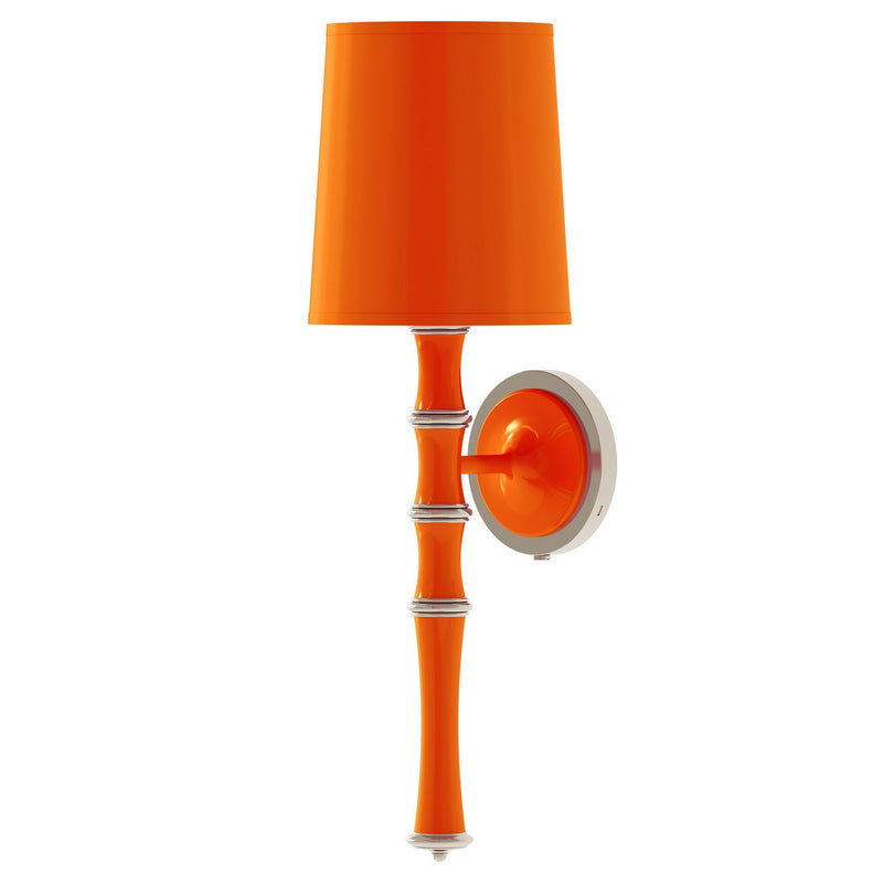 Robert Abbey PM88X One Light Wall Sconce, Pumpkin w/Polished Nickel