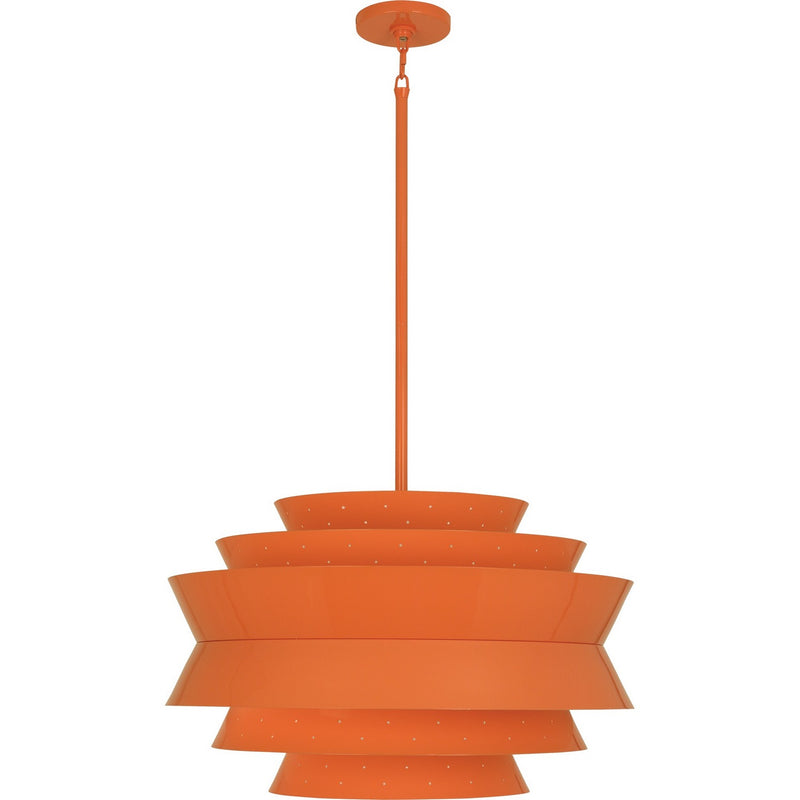 Robert Abbey PM983 Three Light Pendant, Pumpkin Gloss Powder Coat