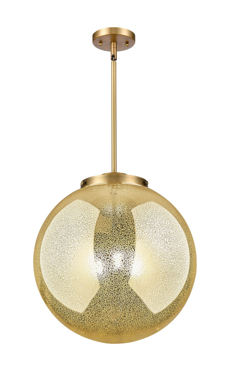 Innovations 221-3S-BB-G208-16 Three Light Pendant, Brushed Brass