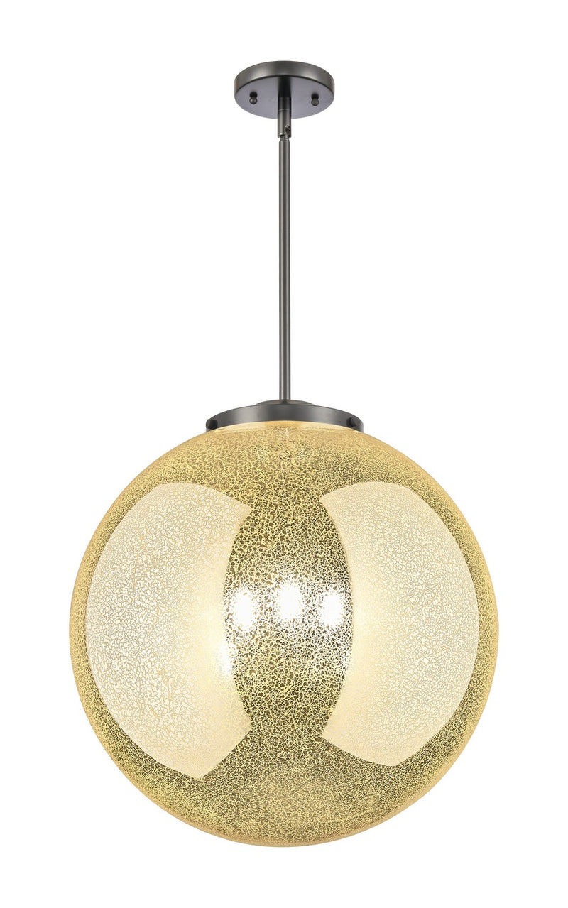Innovations 221-3S-BK-G208-18 Three Light Pendant, Matte Black