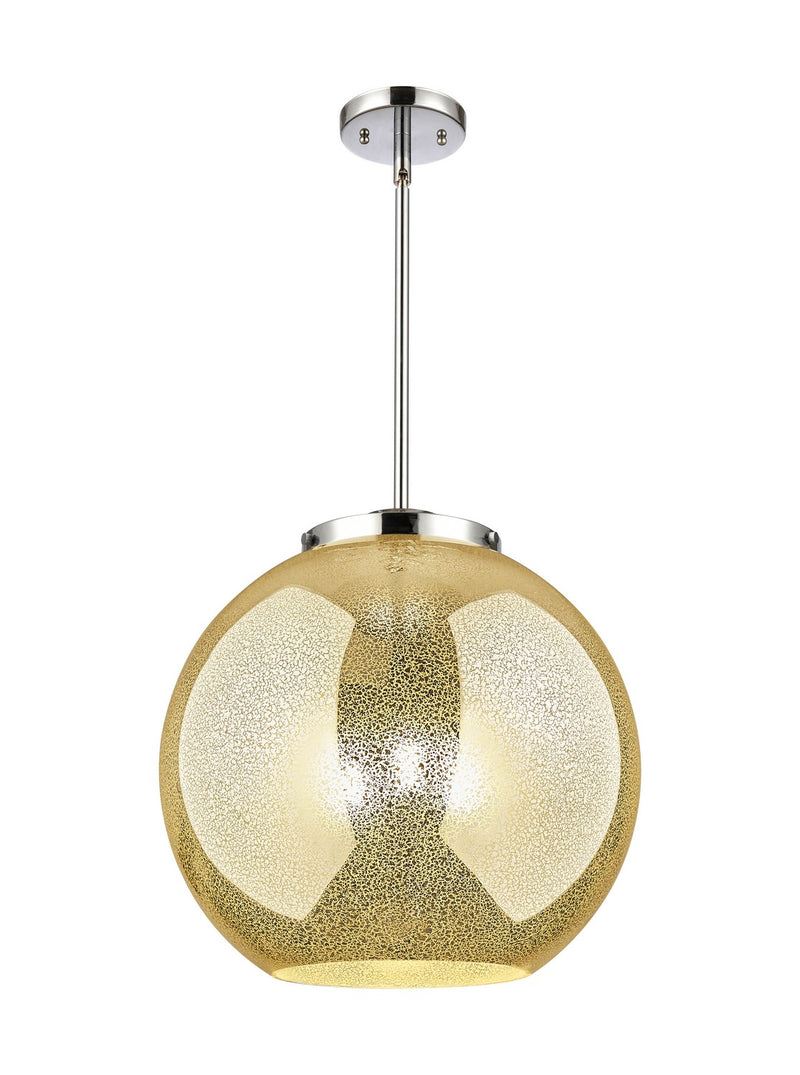 Innovations 221-3S-PC-G128-16 Three Light Pendant, Polished Chrome