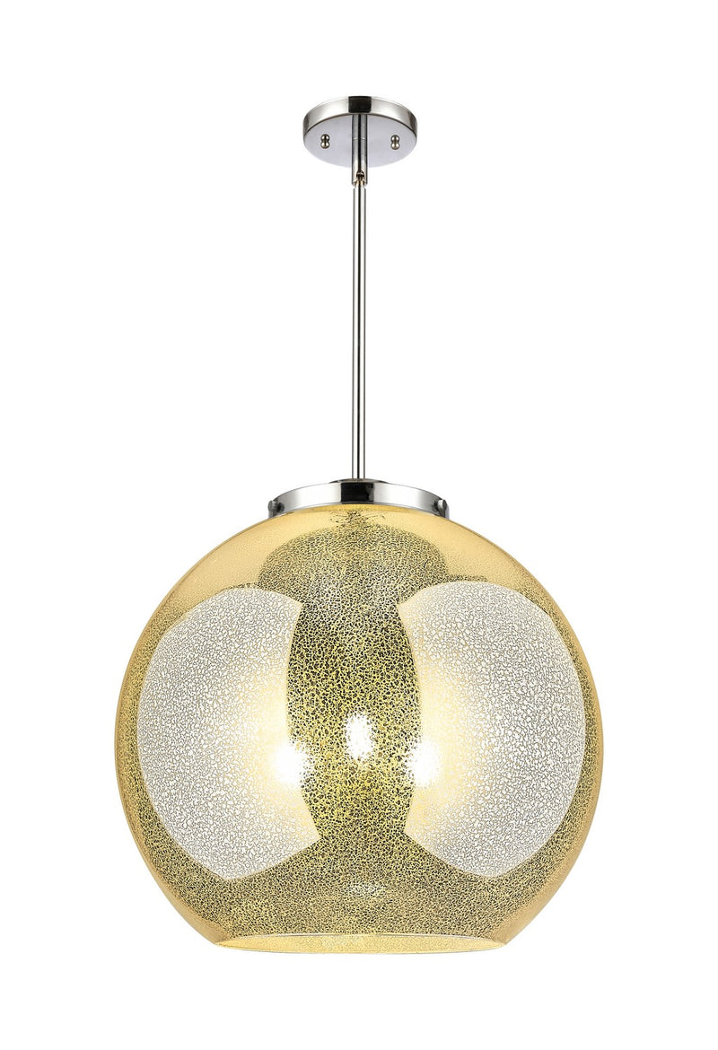 Innovations 221-3S-PC-G128-18 Three Light Pendant, Polished Chrome