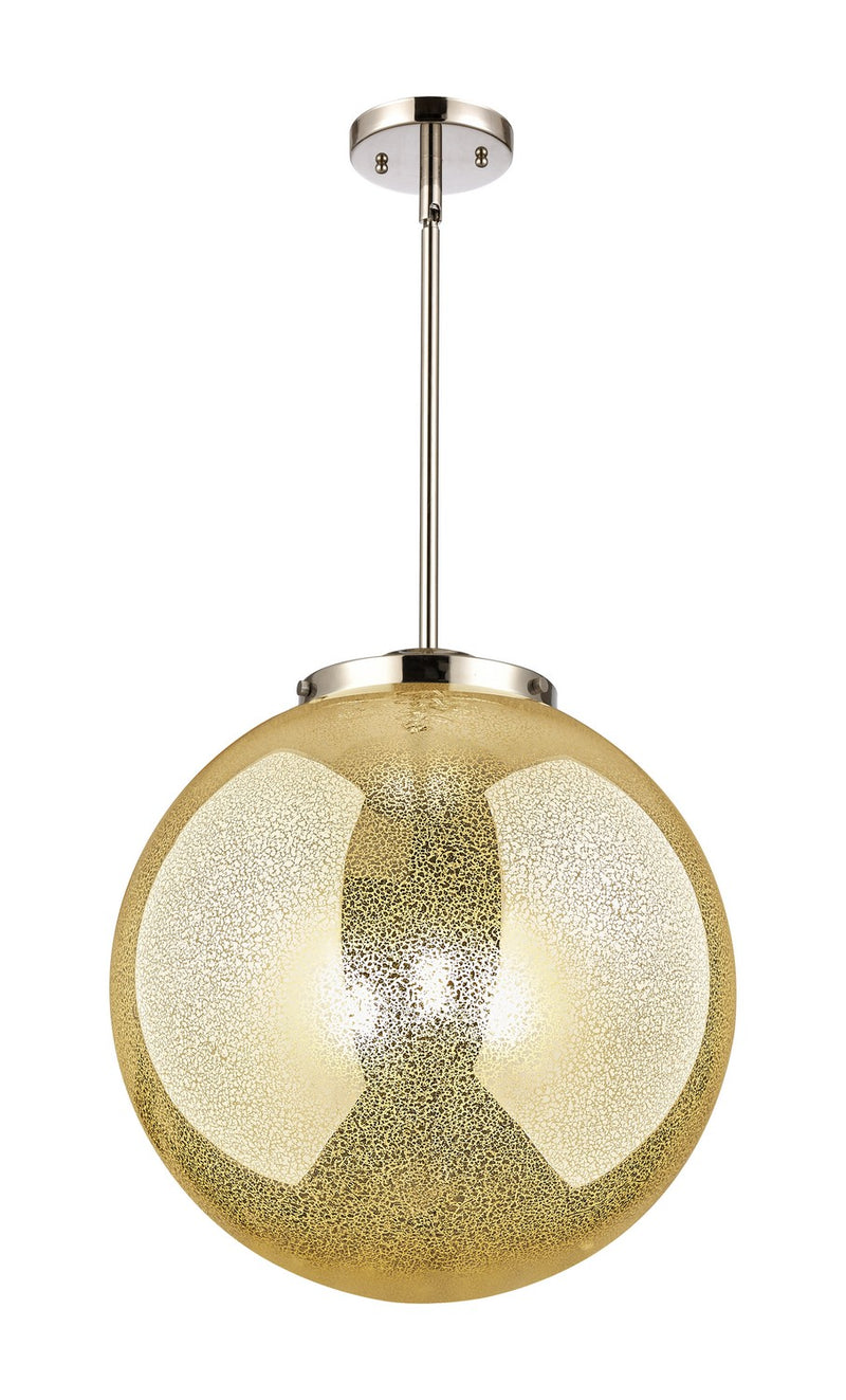 Innovations 221-3S-PN-G208-16 Three Light Pendant, Polished Nickel