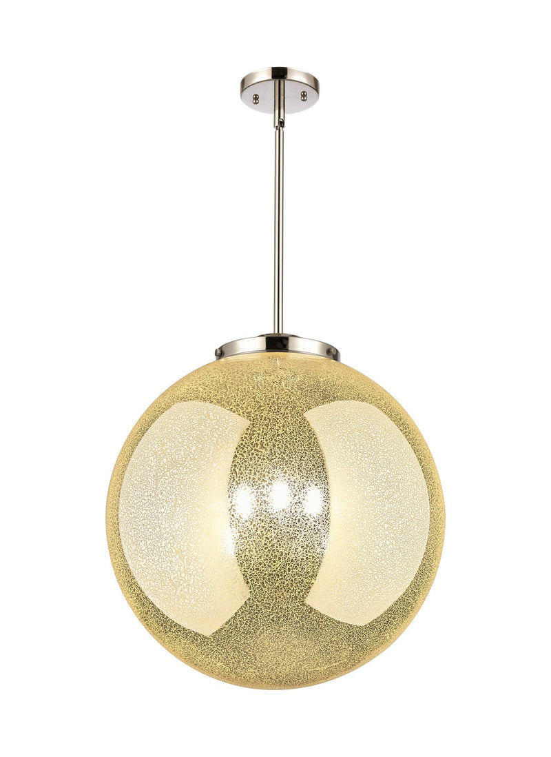 Innovations 221-3S-PN-G208-18 Three Light Pendant, Polished Nickel