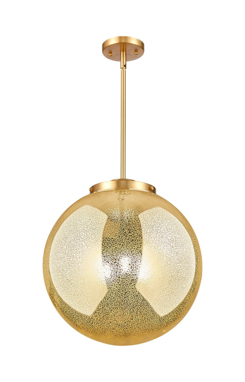 Innovations 221-3S-SG-G208-16 Three Light Pendant, Satin Gold
