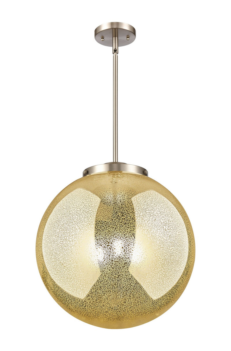 Innovations 221-3S-SN-G208-16 Three Light Pendant, Brushed Satin Nickel