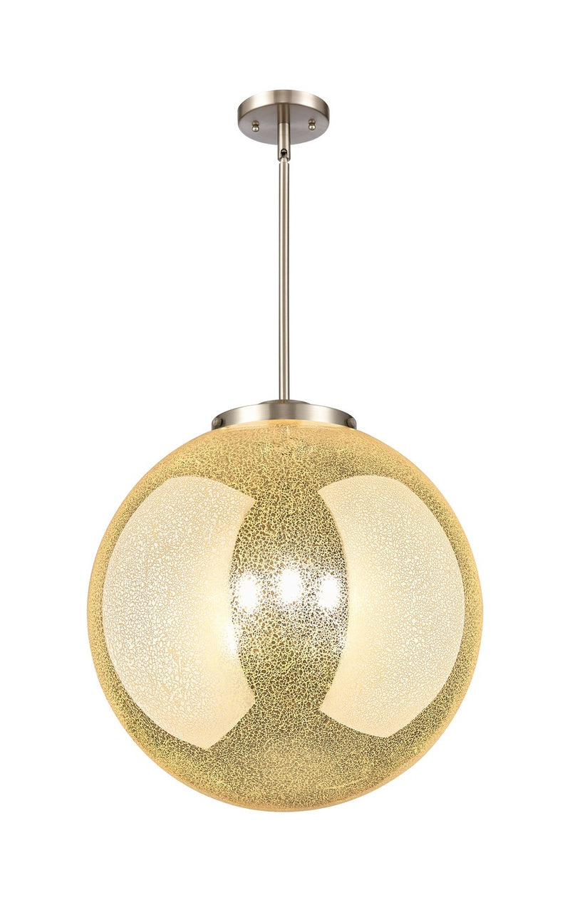 Innovations 221-3S-SN-G208-18 Three Light Pendant, Brushed Satin Nickel