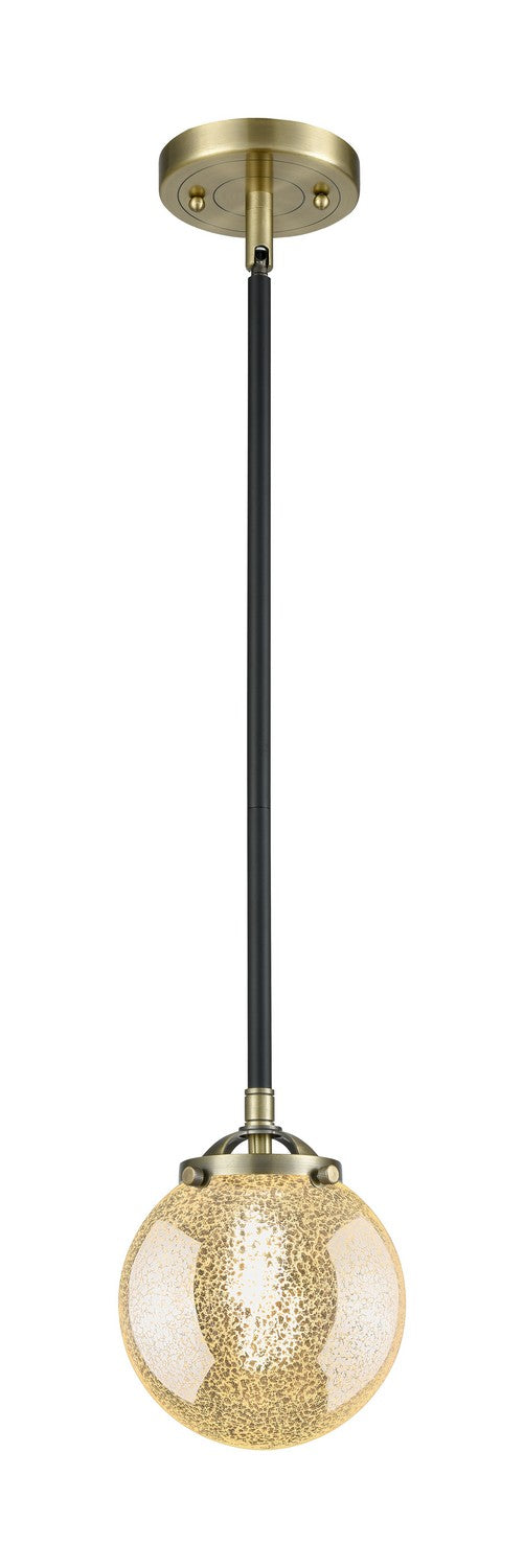 Innovations 284-1S-BAB-G208-6 One Light Mini Pendant, Black Antique Brass