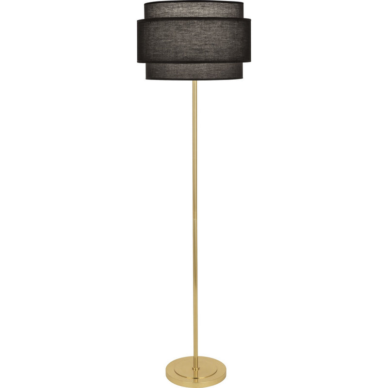 Robert Abbey RB132 One Light Floor Lamp, Modern Brass