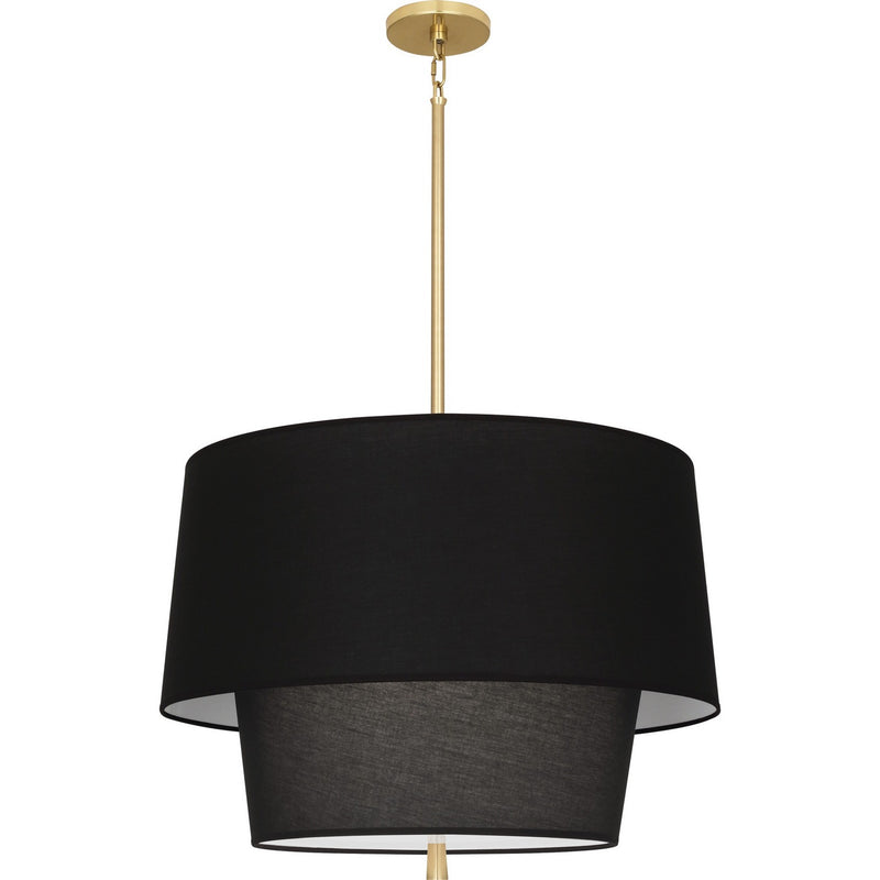 Robert Abbey RB137 Three Light Pendant, Modern Brass
