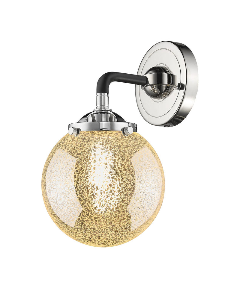 Innovations 284-1W-BPN-G208-6 One Light Wall Sconce, Black Polished Nickel