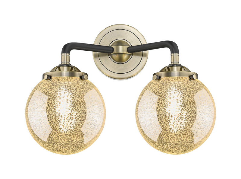Innovations 284-2W-BAB-G208-6 Two Light Bath Vanity, Black Antique Brass