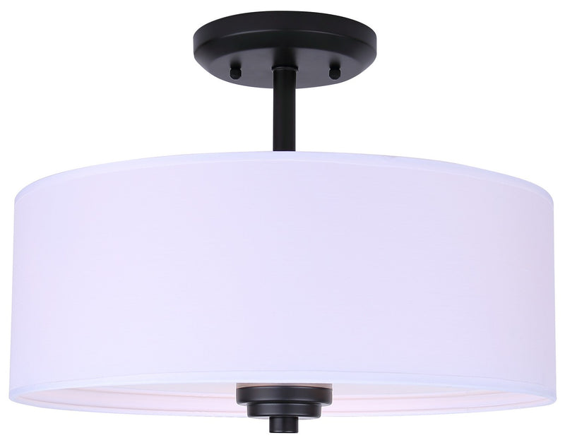 Canarm ISF280A03BK Three Light Semi-Flush Mount, Matte Black