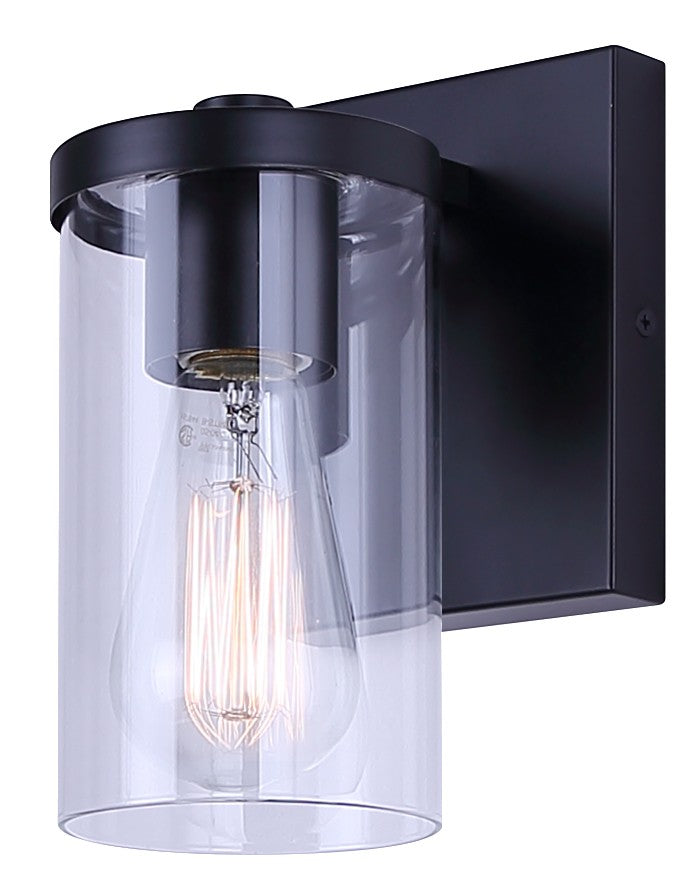 Canarm IVL1234A01BK One Light Vanity, Matte Black