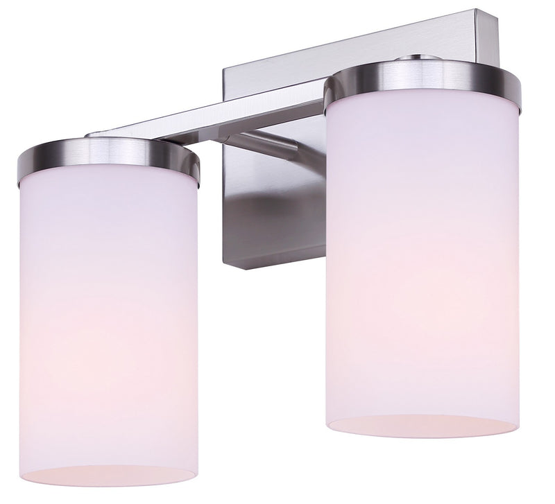 Canarm IVL1234A02BN-FO Two Light Vanity, Brushed Nickel