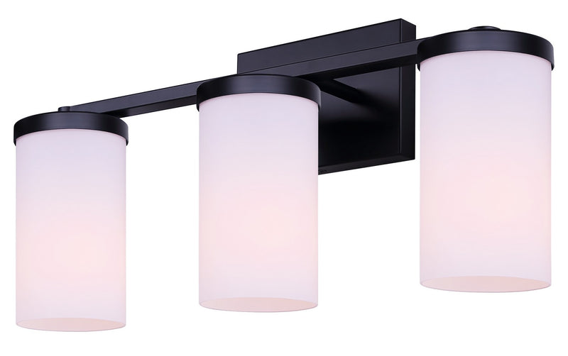 Canarm IVL1234A03BK-FO Three Light Vanity, Matte Black