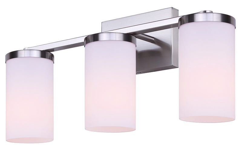 Canarm IVL1234A03BN-FO Three Light Vanity, Brushed Nickel