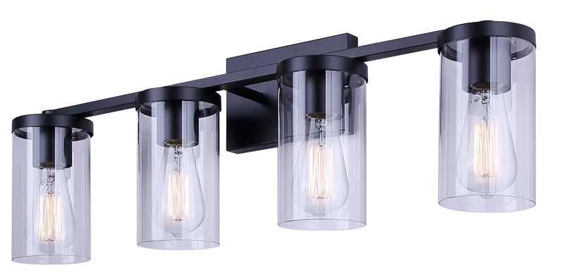 Canarm IVL1234A04BK Four Light Vanity, Matte Black