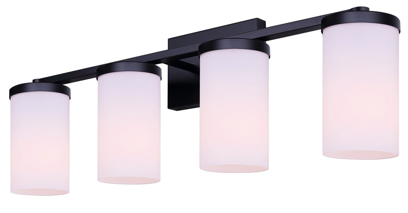Canarm IVL1234A04BK-FO Four Light Vanity, Matte Black