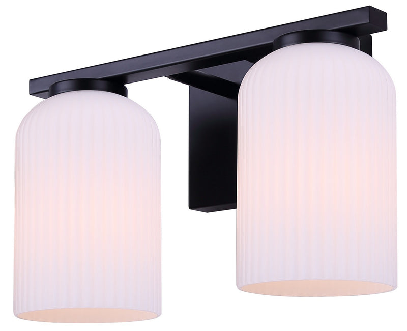 Canarm IVL1241A02BK Two Light Vanity, Matte Black