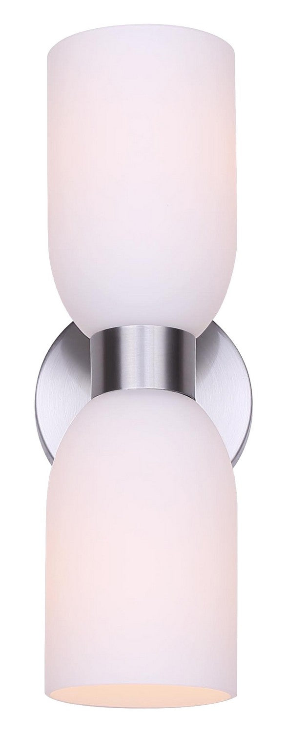 Canarm IWF1251A02BN Two Light Wall Fixture, Brushed Nickel