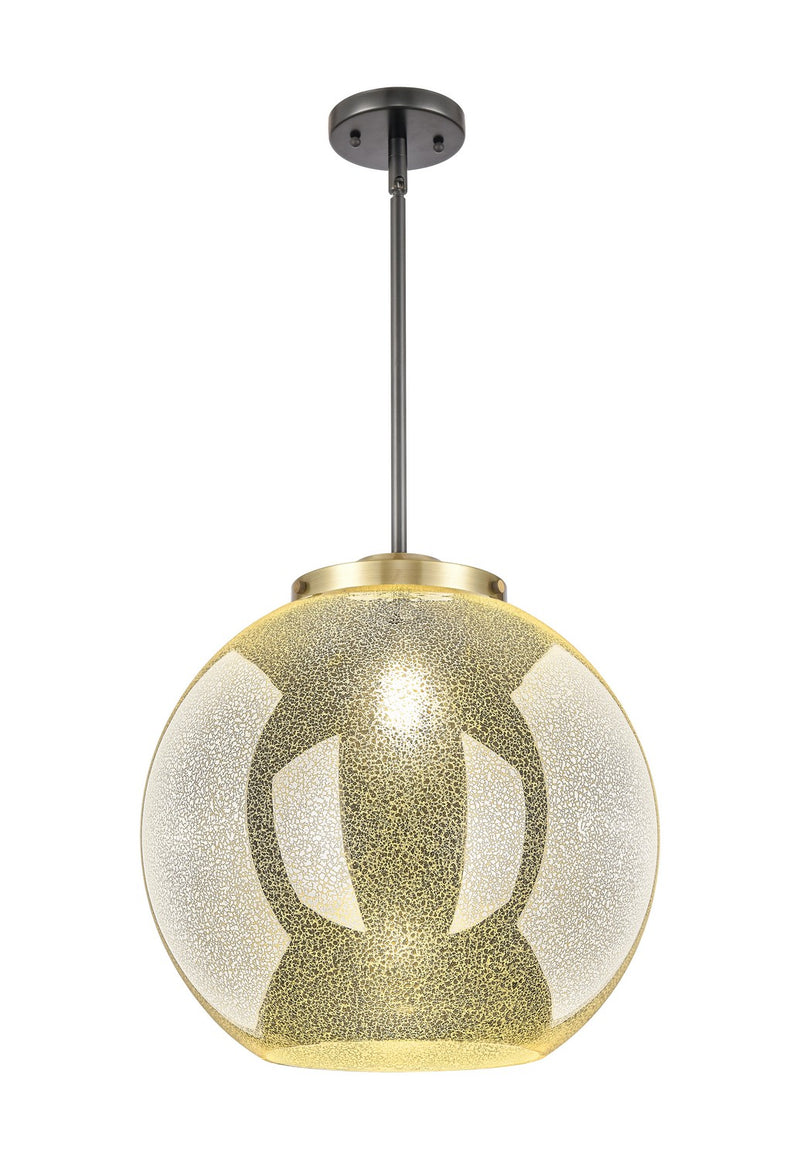Innovations 221-1S-BAB-G128-16 One Light Pendant, Black Antique Brass