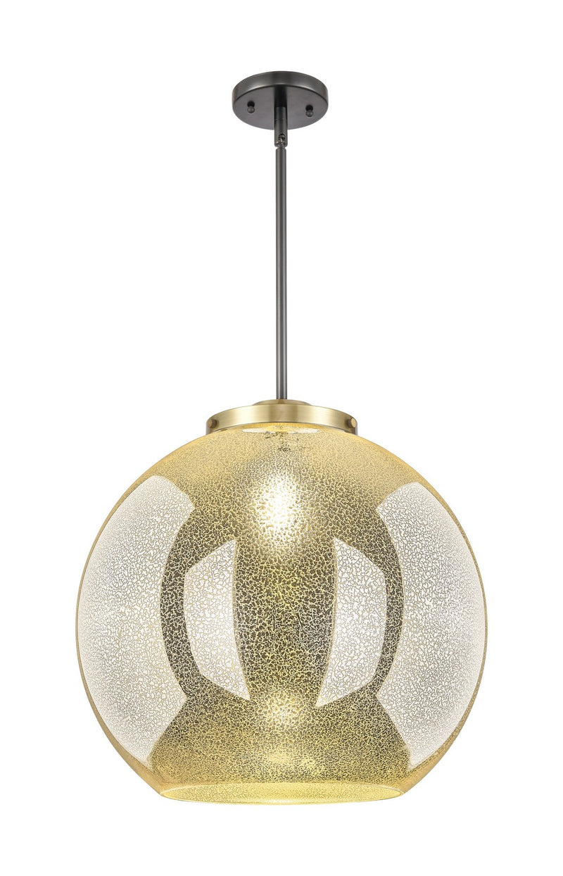 Innovations 221-1S-BAB-G128-18 One Light Pendant, Black Antique Brass
