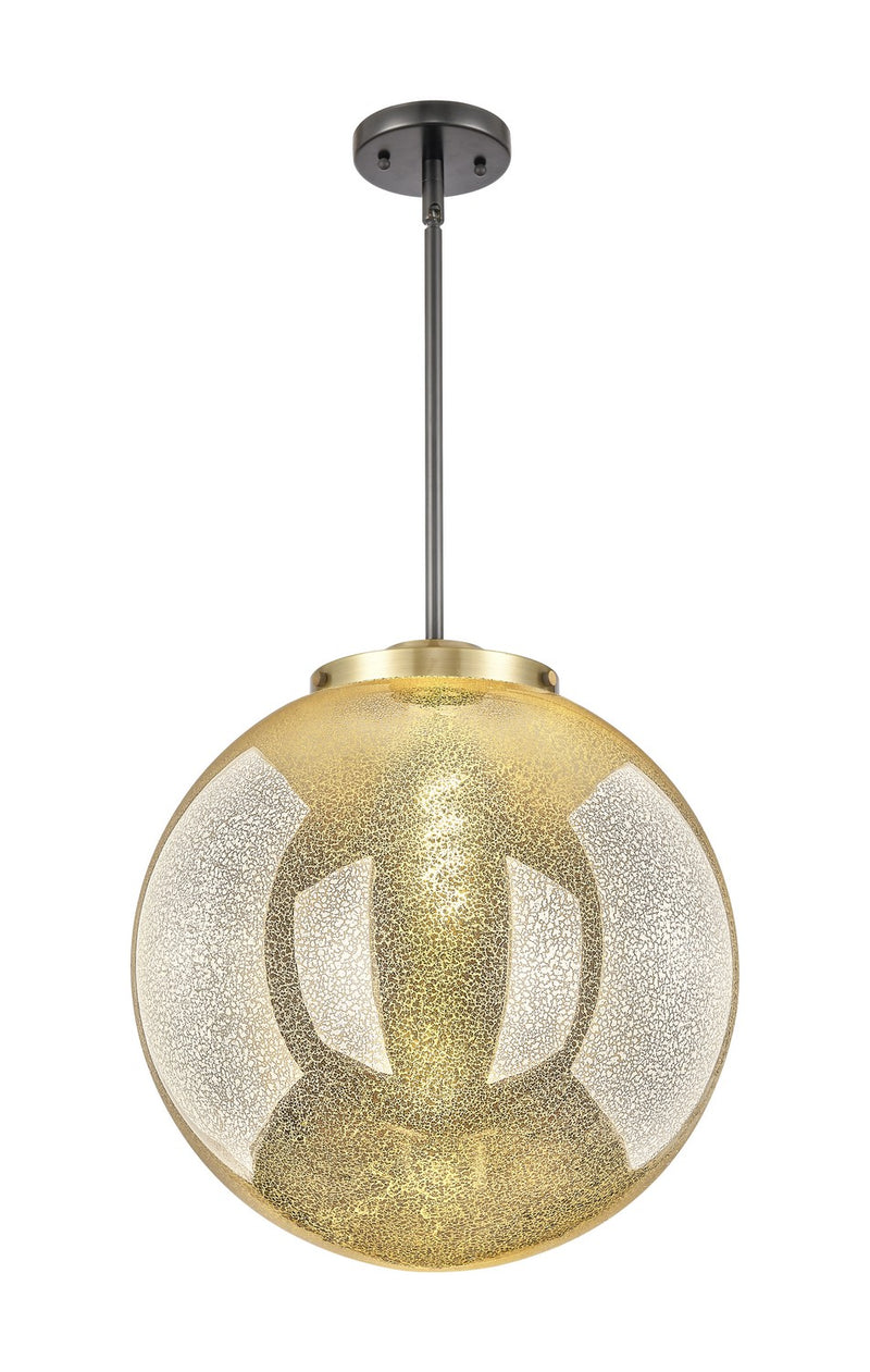 Innovations 221-1S-BAB-G208-16 One Light Pendant, Black Antique Brass