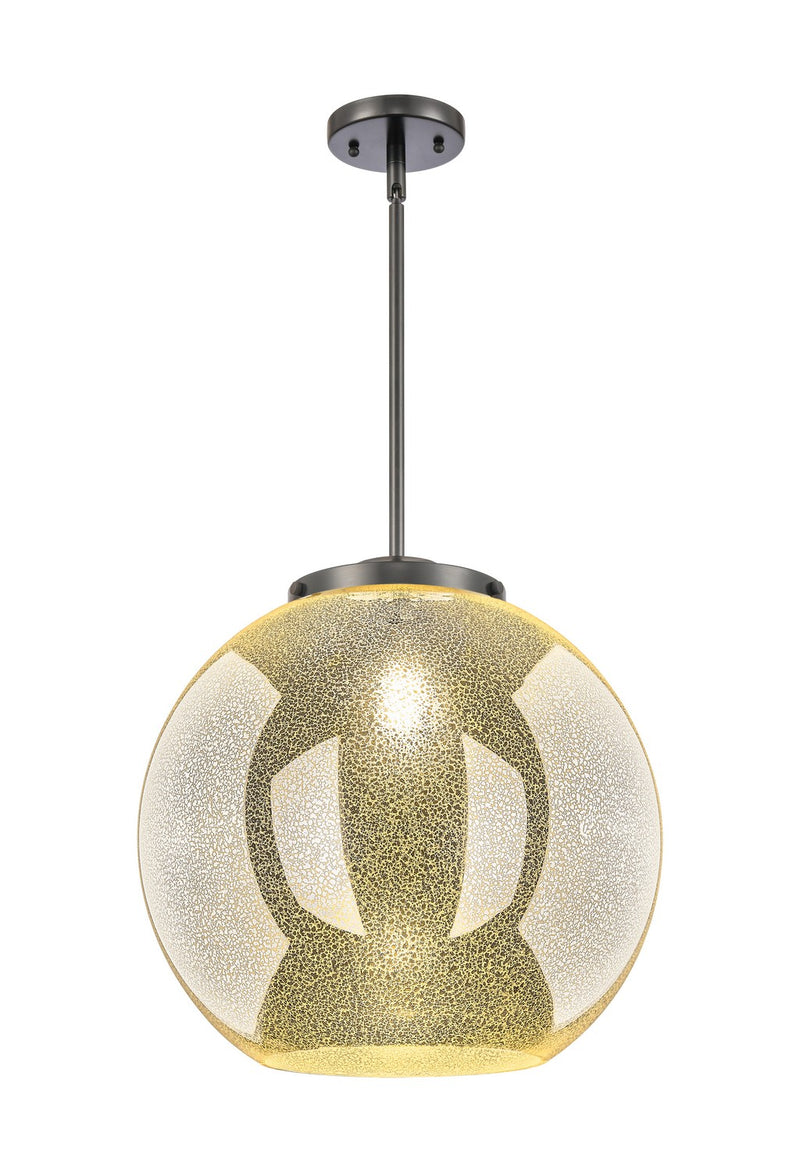 Innovations 221-1S-BK-G128-16 One Light Pendant, Matte Black